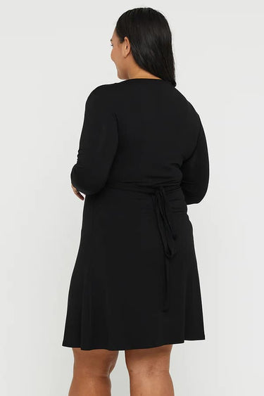 Organic Bamboo Long Sleeve Nursing Wrap Dress
